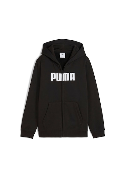 Puma Essentıals Logo Genç Kapüşonlu Ceket 688345 01 Siyah