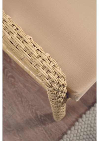 Rio Rattan Bahçe Balkon Oturma Takımı 2+1+1+camlı Masa Cappuccino Cappuccino