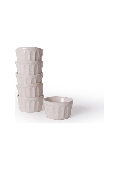 Keramika Reaktif Krem Badem Suffle Kasesi 9 Cm 6 Adet Q59 Krem