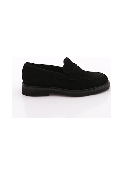Dgn 1234 Erkek Loafer Ayakkabi Siyah Süet