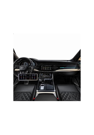 Yeni Audi Q7 Navigasyon Dijital Gösterge 9h Nano Ve Piano Black Uyumlu Tpu Koruyucu 9lu Set