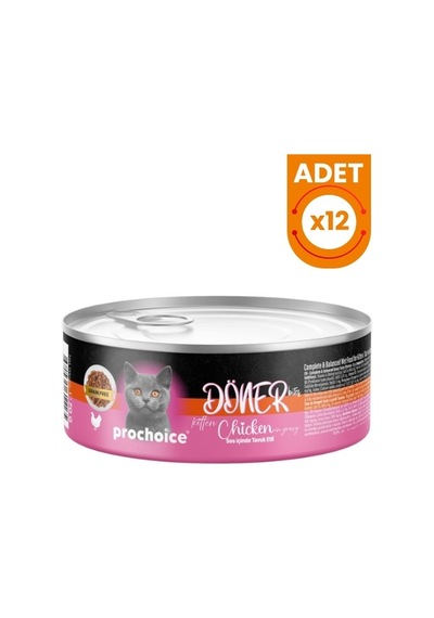 Prochoice Döner Bites Sos İçinde Tavuklu Yavru Konserve Kedi Maması 70 Gr 12 Adet