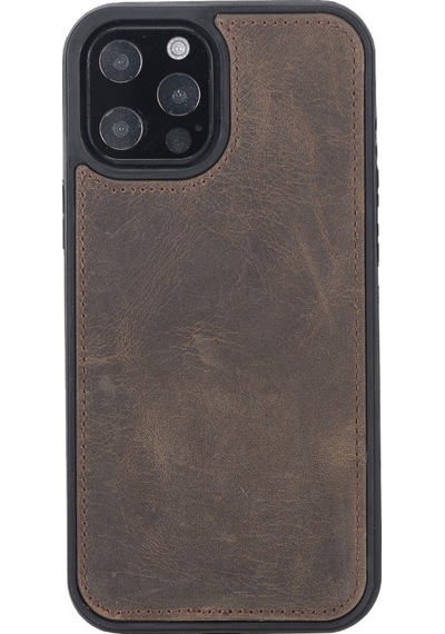 Plm Apple İphone 13 Pro Max Uyumlu Deri Cüzdanlı Kılıf G6 Kahverengi Acı Kahverengi