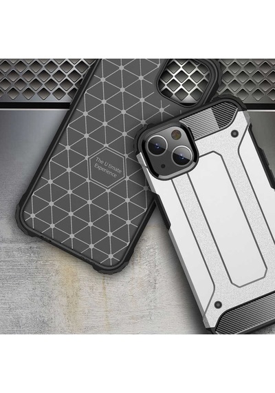 Noktaks - Apple Uyumlu iPhone   13 - Kılıf   Çift Katman Zırh Tank Crash Military Kapak - Kırmızı