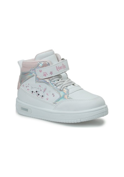 Kinetix Drep Hı B Beyaz Kız Çocuk High Sneaker Beyaz-a Pembe