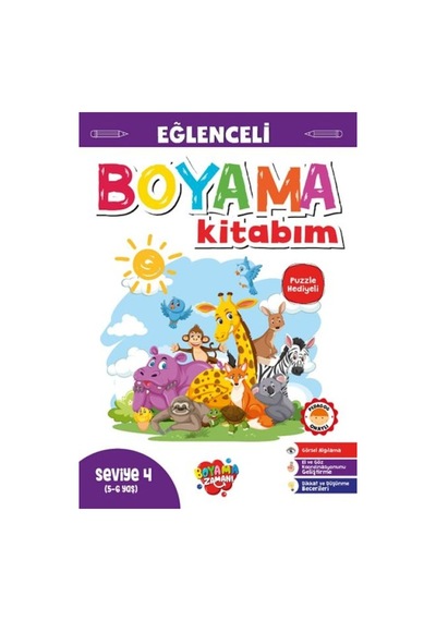 Eğlenceli Boyama Seviye 4 5-6 Yaş - Glob-640217