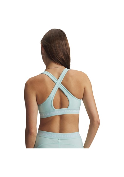 A1361034-703 Under Armour Crossback Mid Bra Kadın Büstiyer Açık Mavi A1361034-703