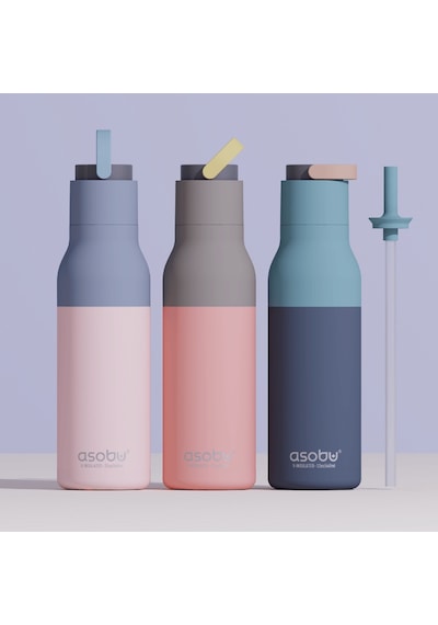 Asobu Metro Bottle - Pastel Peach Çok Renkli