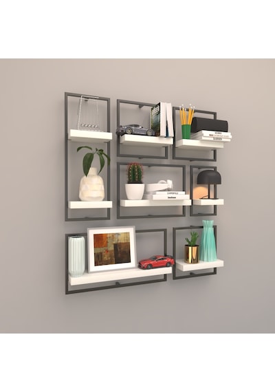Rafkestir Milano Raf Seti - Model 4 Beyaz ( Mat )