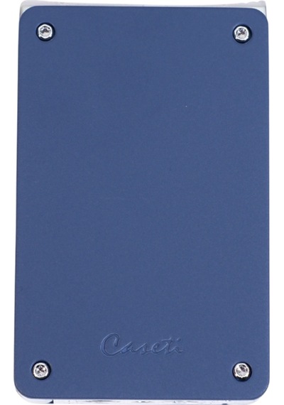 Caseti Çift Torch Pürmüz & Tek Torch Mum Alev Delicili Lacivert Metal Puro Çakmağı