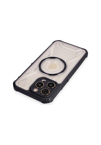 Newface Apple iPhone Uyumlu 13 Pro Max Kılıf Prag Magneticsafe Kapak Semeglbl - 5 - Siyah