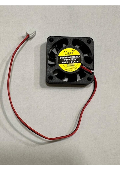 4 Cm 12 Volt Fan 12 Volt 4 Cm 2 Pinli 18 Cm Kablo Uzunluğu 40x40x10 Mm Fan