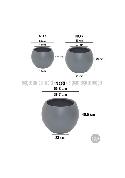 Küre Saksı 51 Cm Antresi T Antresit