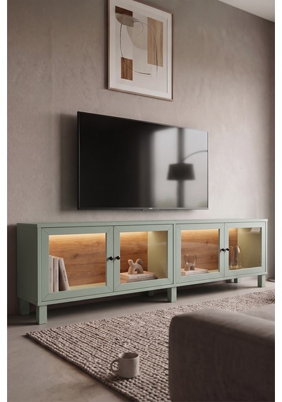 Robin Home Prime Temperli Cam Kapaklı Neon Led Işıklı Tv Ünitesi Tv Sehpası Vitrin Ahşap Ayaklı Sepet-ıhlamur Yeşili Yeşil Robin Home Prime Temperli Cam Kapaklı Neon Led Işıklı Tv Ünitesi Tv Sehpası Vitrin Ahşap Ayaklı Sepet-ıhlamur Yeşili Yeşil