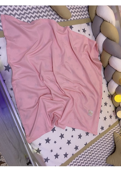 Hamiki Pamuklu Çok Amaçlı Esnek Kundak Bebek Battaniyesi Pembe