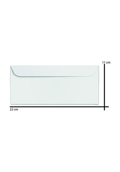 İstisna 12 Adet Beyaz Zarf 11x22 Cm