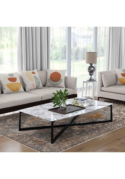 Kaymaz Taban Yıkanabilir Halı Mutfak, Salon, Yatak Odası İçin Modern Dijital Baskı Halı Slnhalı27 - 0094 Çok Renkli