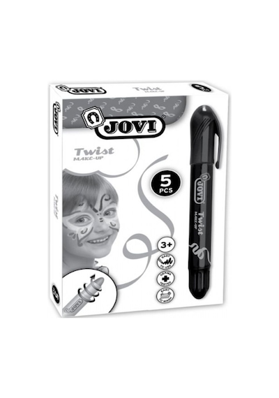 Jovi Twist Stick 5'li Siyah Yüz Boyama Kalemi