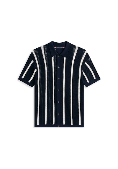 Tommy Hilfiger Vertıcal Strıpe Open, 0fa Lacivert Erkek Kazak