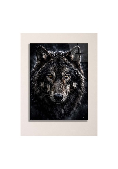 Bozkurt Portre Metal Tablo - Vahşi Doğa Duvar Dekoru, Metal Poster Wall Art Çok Renkli - 924525060 Çok Renkli - 924525060 Çok Renkli