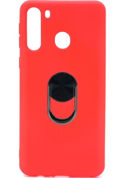 Nettech Samsung Galaxy A21 Uyumlu Leather Ring Nano Arka Koruma