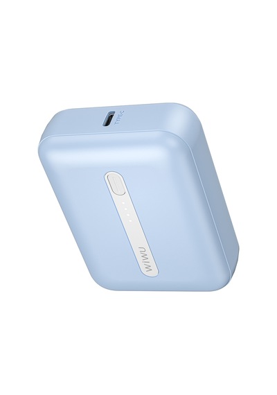 Wiwu Wi-p033 Led Işık Göstergeli 10000 mah Taşınabilir Mini Powerbank Mavi