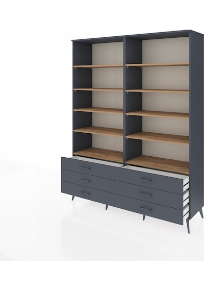 Hyperion Gardrop 10 Raflı 6 Çekmeceli 176x44x221 Antrasit-çam/antrasit Çam/antrasit Hyperion Gardrop 10 Raflı 6 Çekmeceli 176x44x221 Antrasit-çam/antrasit Çam/antrasit