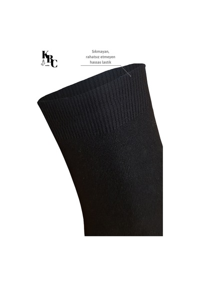 Kbc Socks 12'li Siyah Dikişsiz Bambu Yazlık Klasik Erkek Çorap Seti /kutulu Siyah