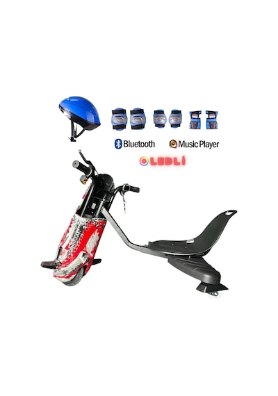 Citymate Drift Car Elektrikli Kaykay Bluetooth Dirift Kar Hoverboard Scooter Koruma Ekipmanı Hediye D17