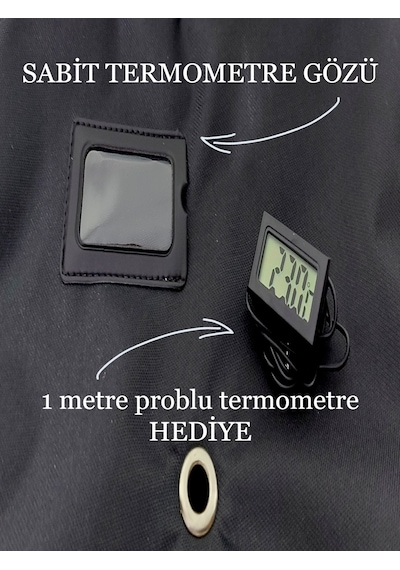 Hazkat Fermenter Soğutma Çantası Termometre Hediyeli Siyah
