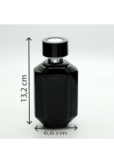 Parfüm Ve Kolonya Şişesi 100 ML 5 Adet Siyah Özel Kolay Kapama Cam Şişe