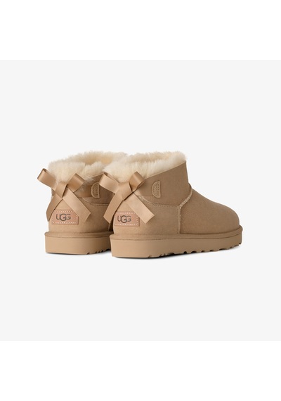 Ugg Ultra Mini Bailey Bow Kadın Krem Rengi Bot 1185491