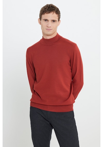 AC&Co / Altınyıldız Classics Erkek Yünlü Sıcak Tutan Standart Fit Normal Kesim Yarım Balıkçı Yaka Triko Kazak Kiremit AC&Co / Altınyıldız Classics Erkek Yünlü Sıcak Tutan Standart Fit Normal Kesim Yarım Balıkçı Yaka Triko Kazak Kiremit