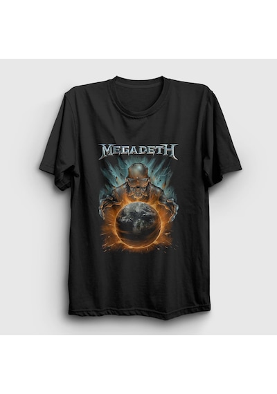 Presmono Unisex World Megadeth T-shirt Siyah