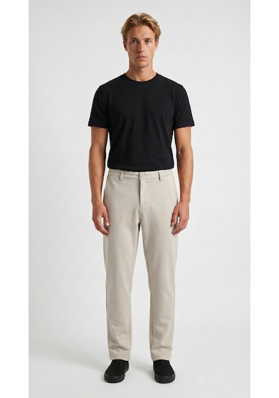 Redline Talget Kışlık Kalın Slim Fit Kemerli Erkek Pantolon Beyaz
