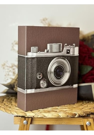 Rabsev Fotoğraf Albümü 10x15cm 200 Lük Renkli Fotoğraf Makinesi Desenli Anı Albümü