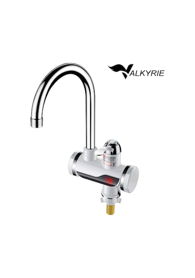 Valkyrie Ani Su Isıtıcılı Musluk Elektrikli Şofben Musluk Dijital Göstergeli 3000w Gümüş