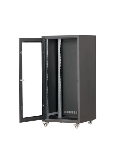 SETRACK 19'' 20U 600X800 CAMLI TEKERLEKLİ RACK KABİNET