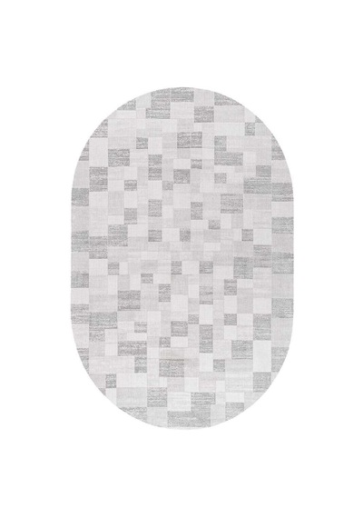 Etnik Craft Madre Modern Desenli Oval Halı Md06 Gri Gri-bej