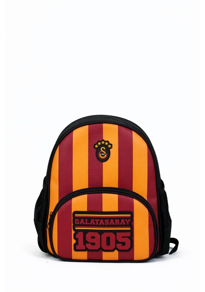 Galatasaray Lisanslı Logo Baskılı Anaokulu Çantası - Sarı Kırmızı 2 Bölmeli Sırt Çantası Sarı - Kırmızı - Siyah