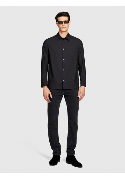 Sisley Liyosel Karışımlı Oversize Gömlek Erkek Siyah Gömlek - 323a5t3rsq02p