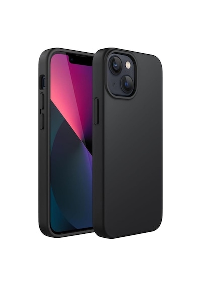 Apple Uyumlu iPhone 13 Mini  Silikon Kılıf - Pastel Renk Tonu Esnek Tam Koruma Kapak - Siyah