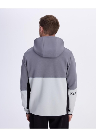 Kappa Authentıc Nısty Full Zıp Grey Lt-grey Steel-black Full Zıp Gri