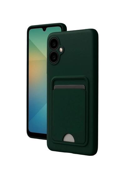 Samsung Samsung Uyumlu Galaxy A07 4g Kelvin Kartvizitli Silikon - Koyu Yeşil