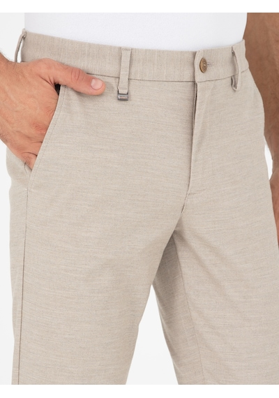 Cacharel Bej Slim Fit Pamuk Karışımlı Kanvas Pantolon