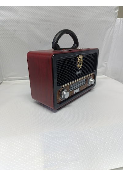 Kopya - M-111bt Şarjlı Nostaljik Radyo Bluetooth-kumanda Usb/sd/mp3 - Kahverengi- Tek Ebat