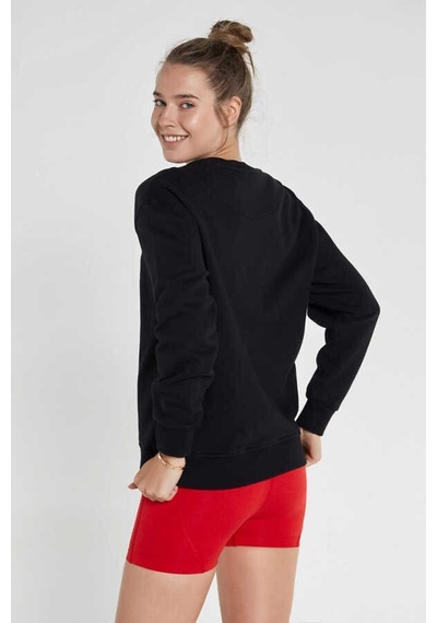 Jerf Lydney Kadın Sıfır Yaka Sweatshirt Siyah 001