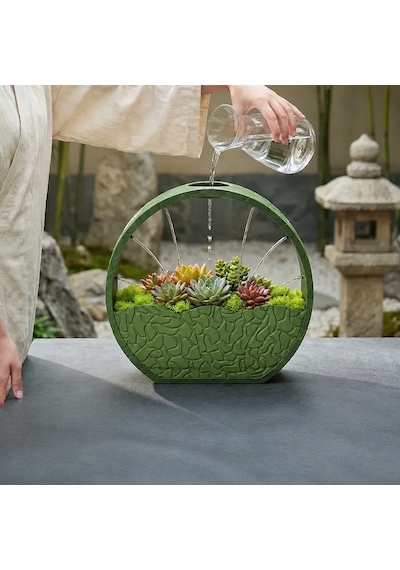 3d Baskı Self-watering Planter - Kendi Kendini Sulayan Saksı-yeşil