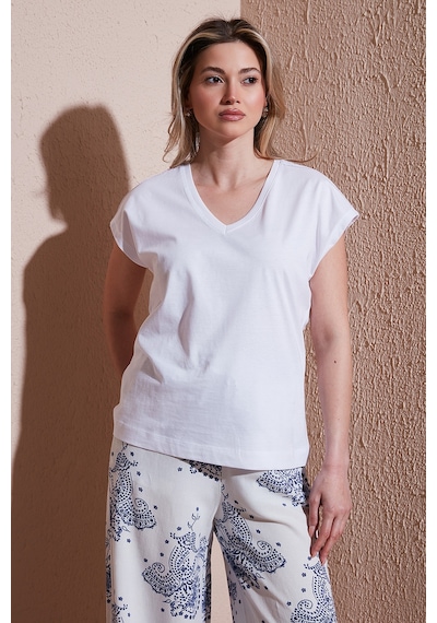 Fashion Friends Bayan Bluz 25y0540k1 Beyaz Beyaz
