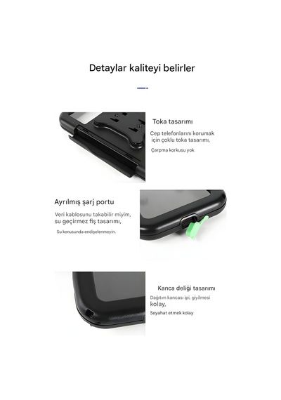 Cepini BS-01 Bisiklet Telefon Tutucu – Gidon Bağlantılı, 360° Dönebilir, Evrensel Uyum